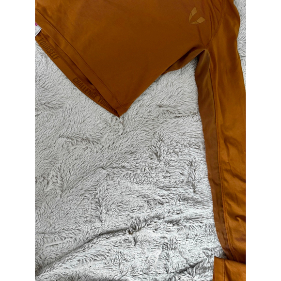 FIRM ABS Size Small Terracotta Deep Mustard Colored Athletic Long Sleeve Wore 1 - Picture 2 of 6